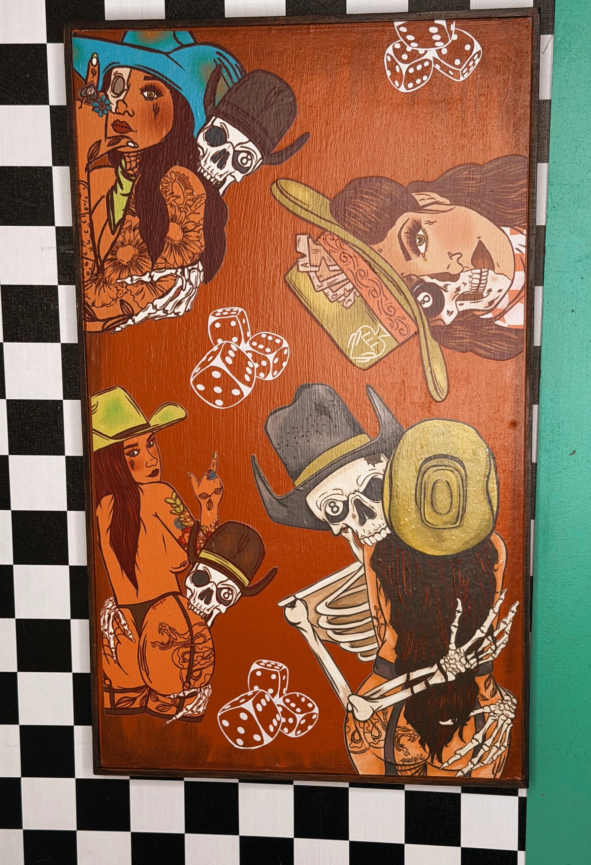 After Dark Outlaws Wall Decor 12x20