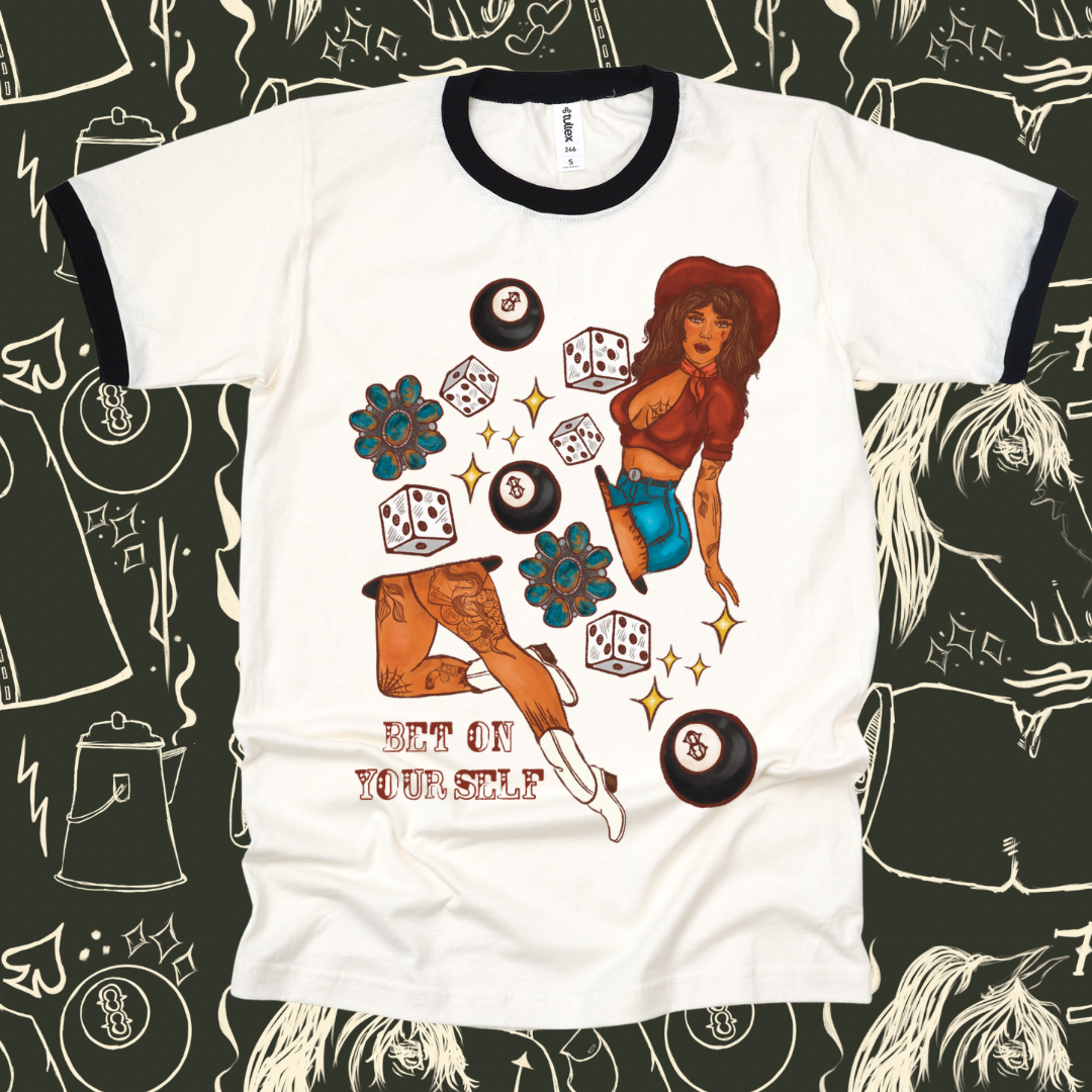Bet on yourself ringer tee