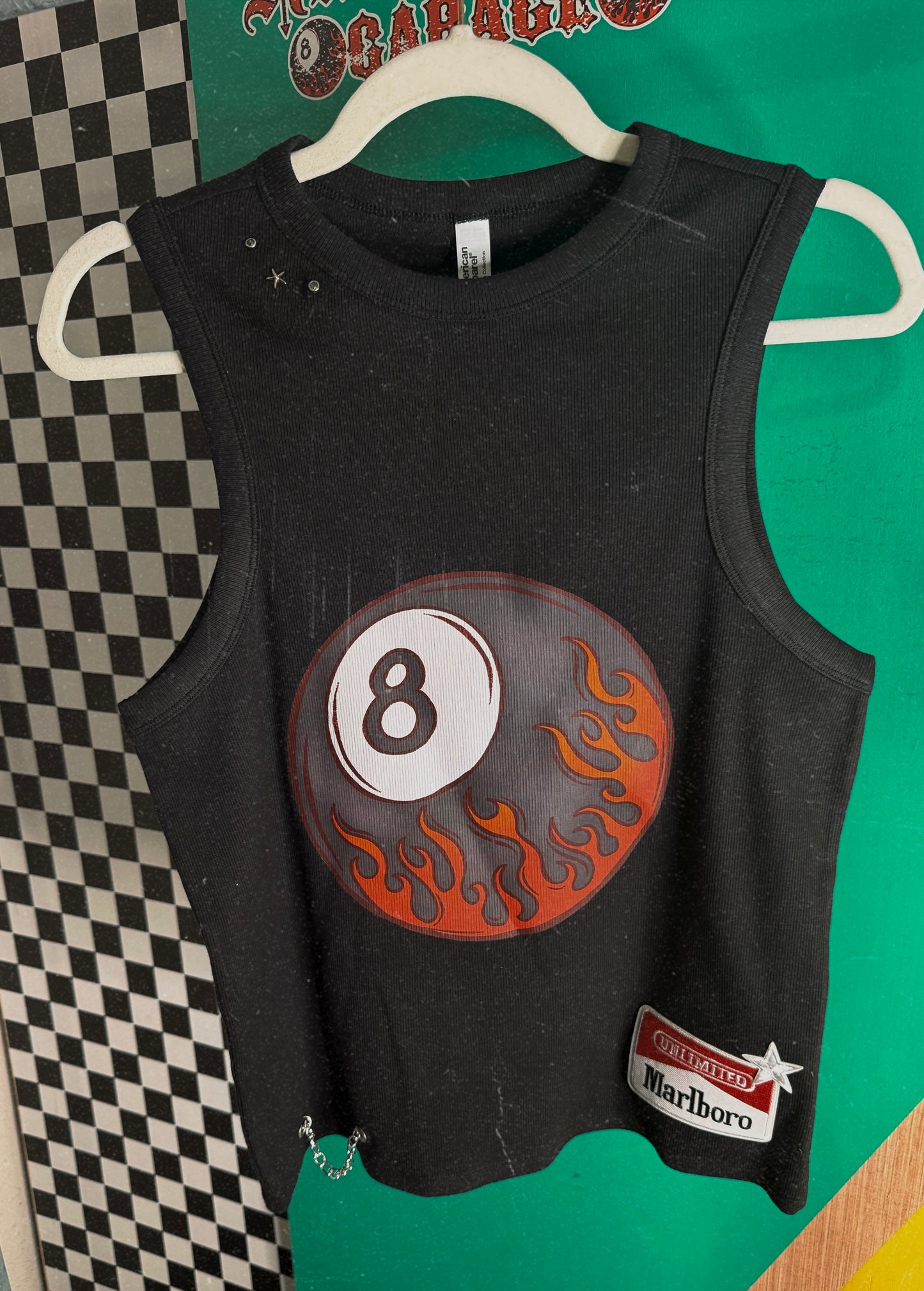 8 ball Racer Tank -2X