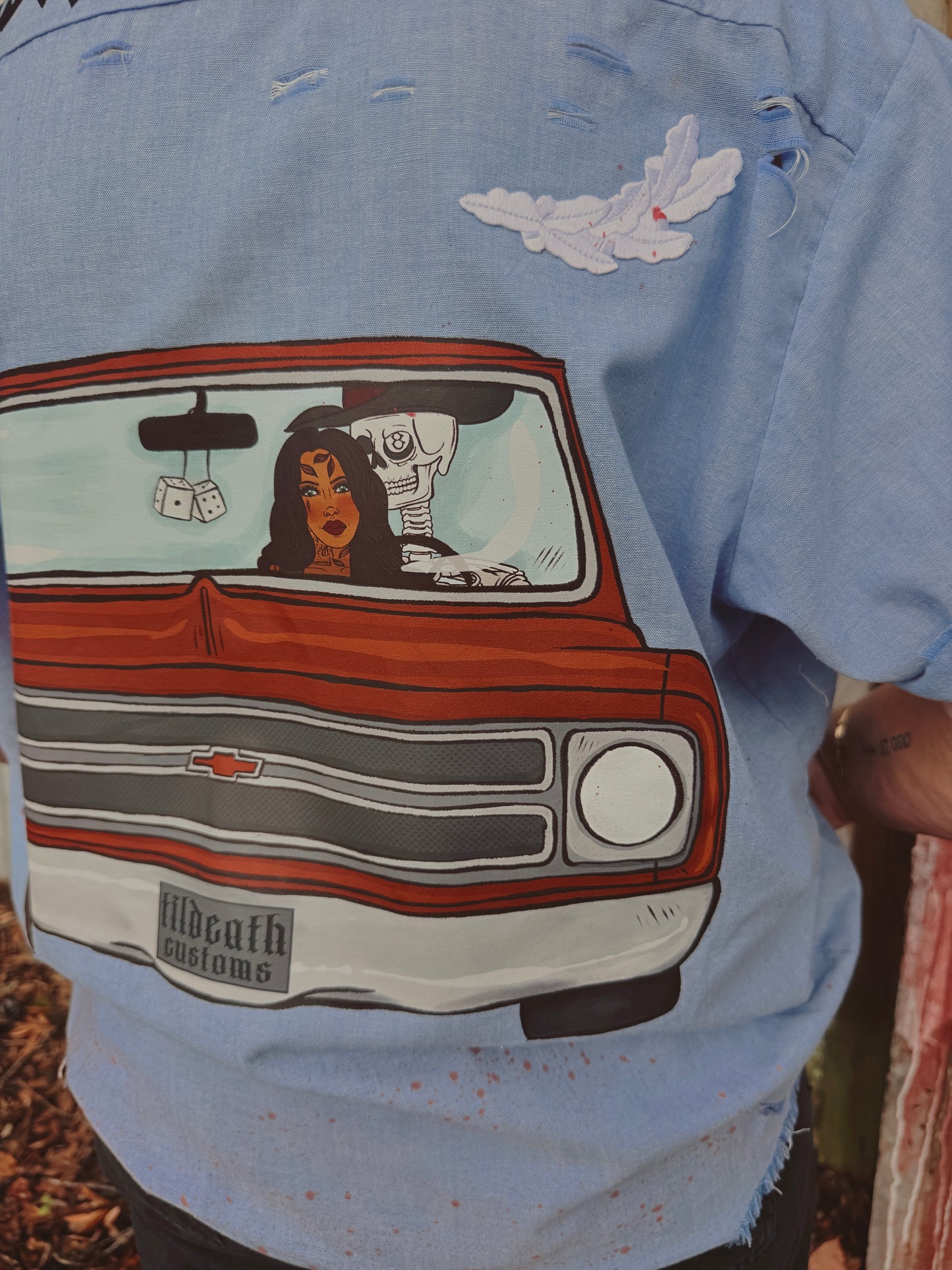 Raising Hell Customs Button Up-size large