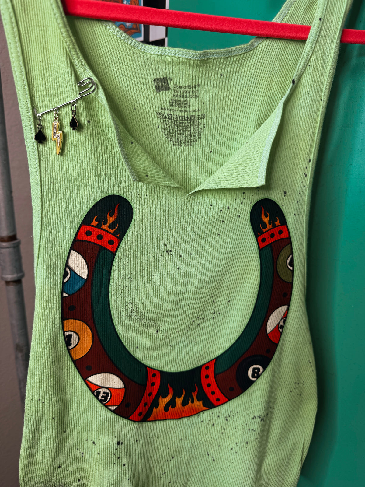 Up in Smoke Horseshoe ribbed tanks -size 3x
