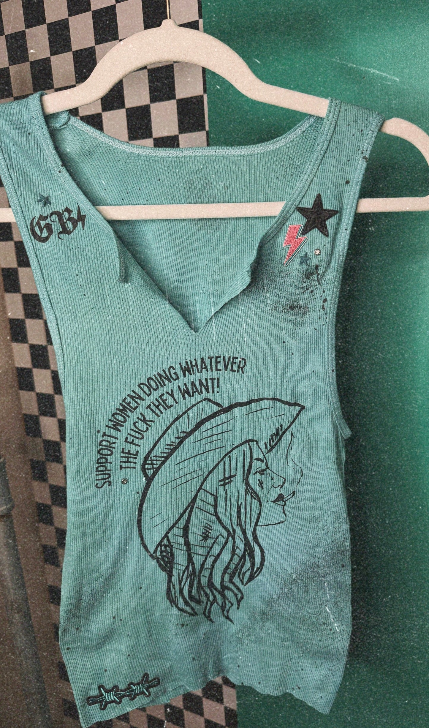 Support Women Doing Whatever Custom Tank-Medium