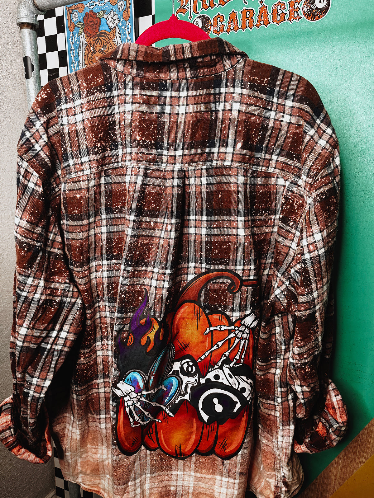 Spooky Bitch bleached flannel-size 3x