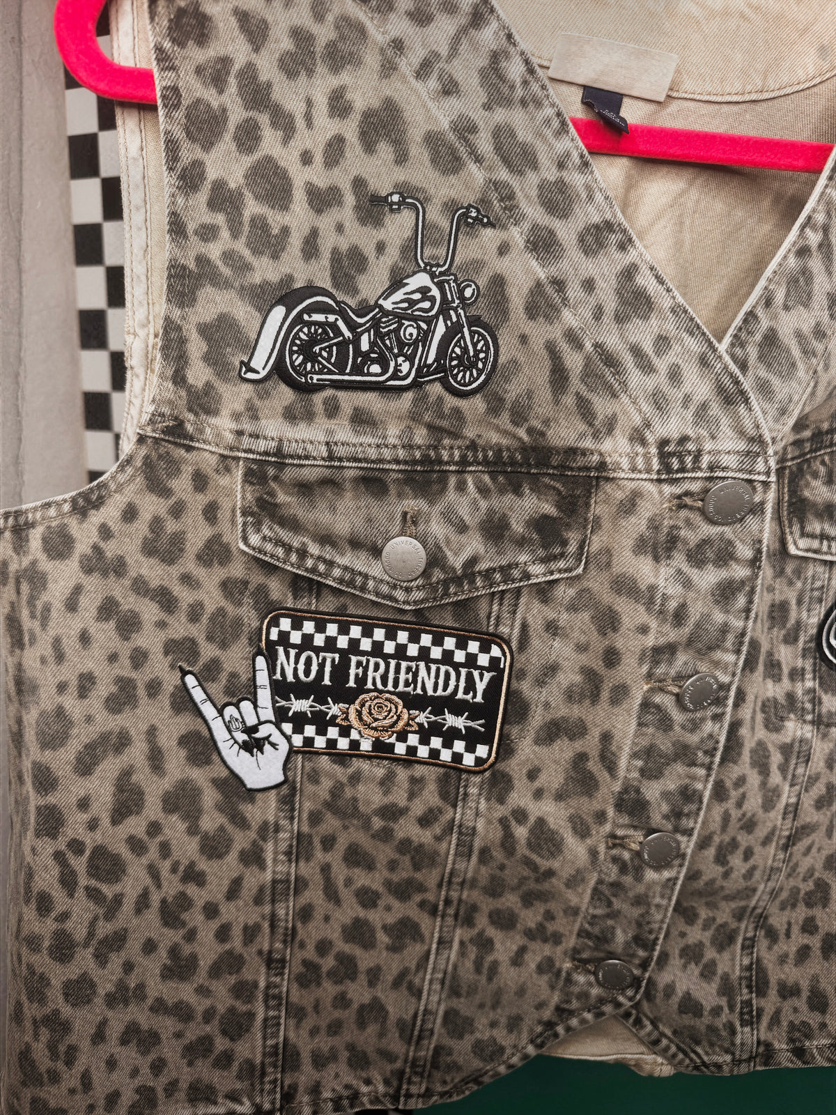 Rad Babes leopard vest-2X