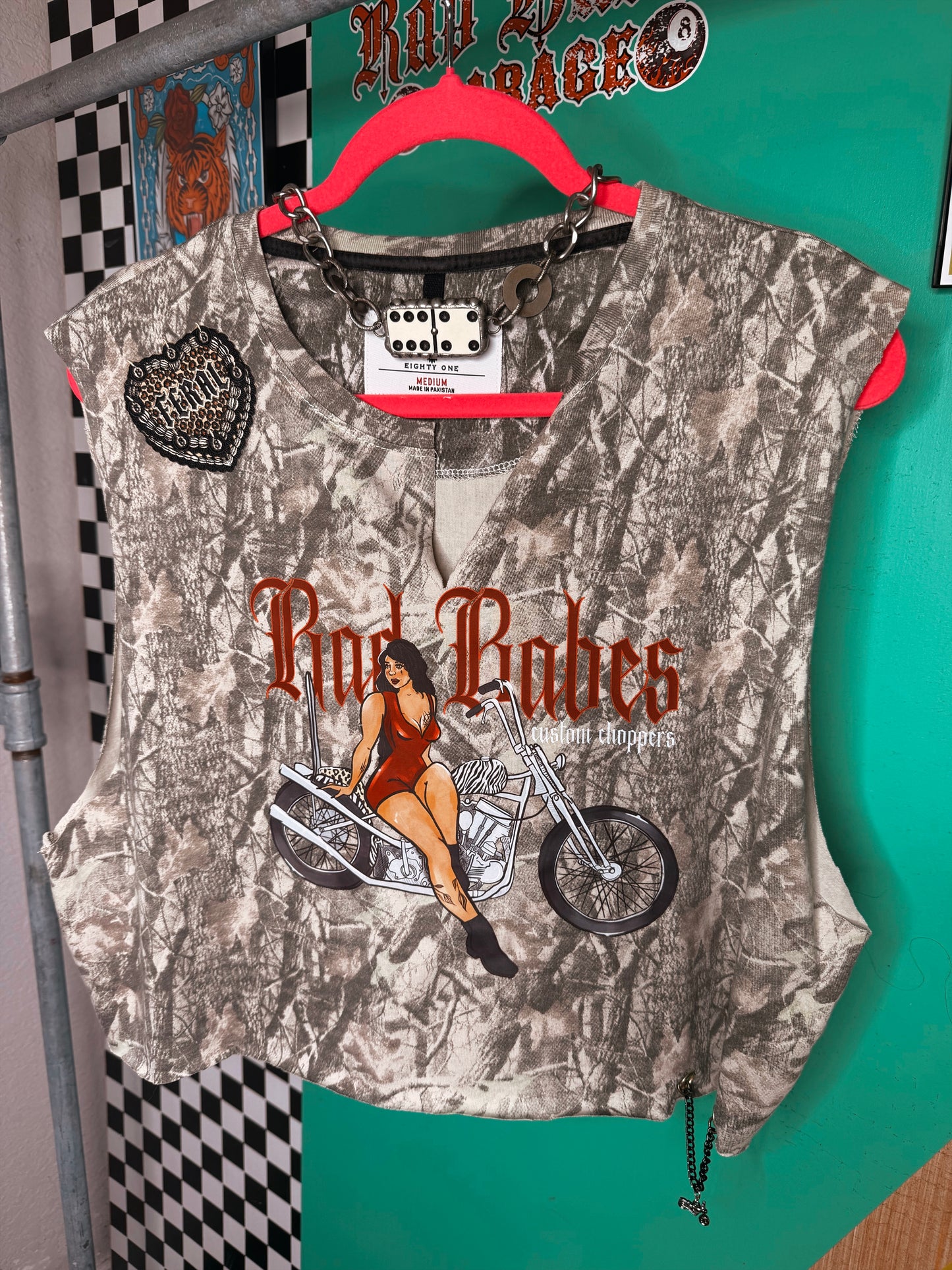 Rad Babes Choppers camo muscle tees- M-L