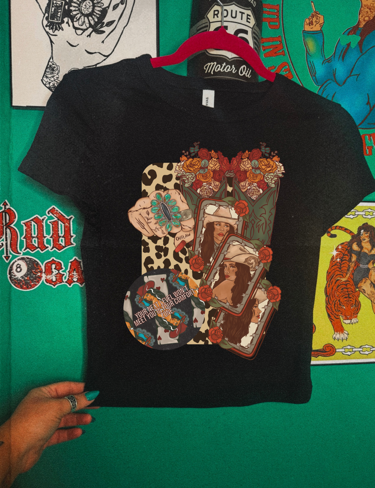 Outlaw Collage baby tee