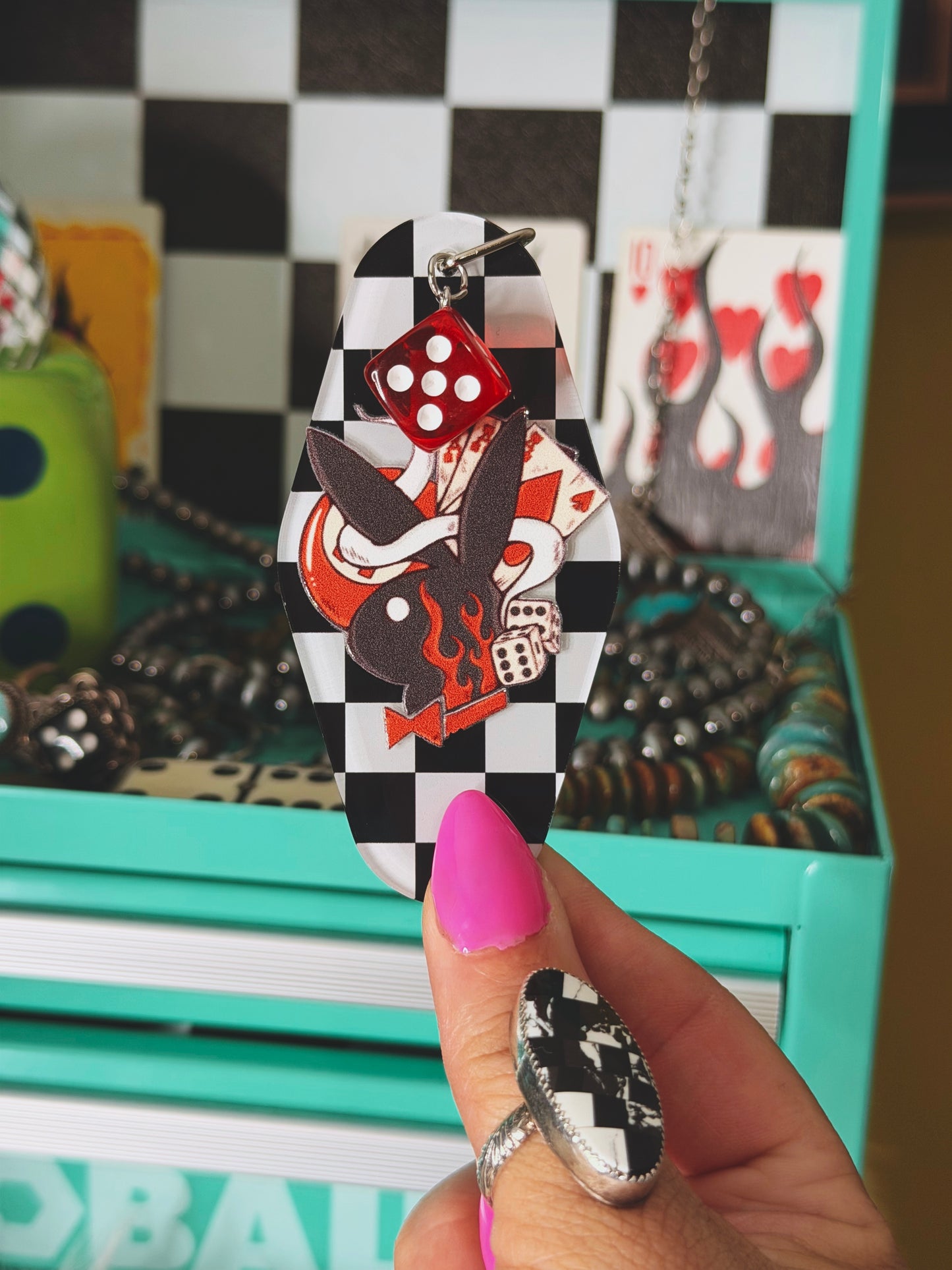 PB Motel Keychain