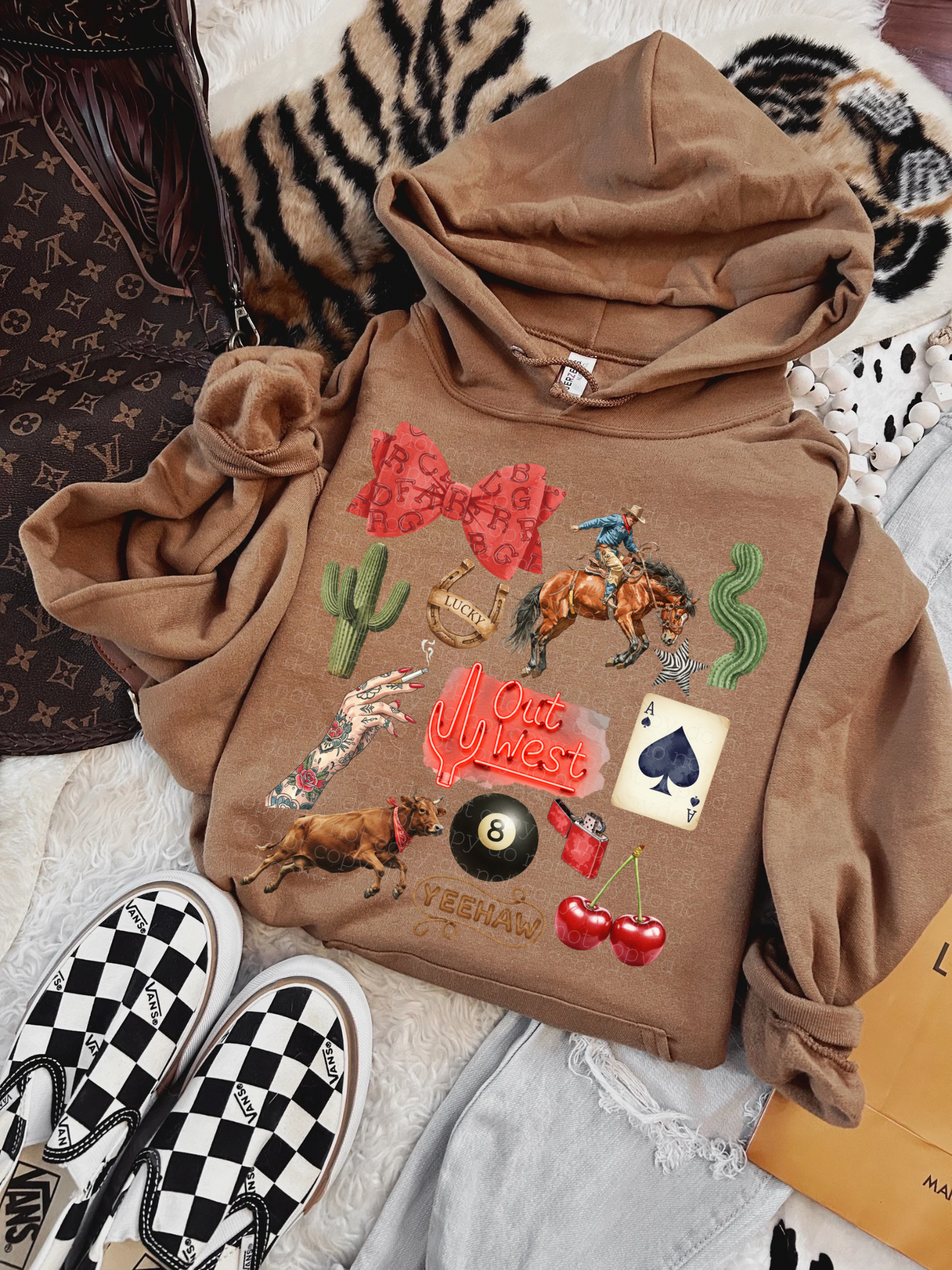 Western Collage Hoodie