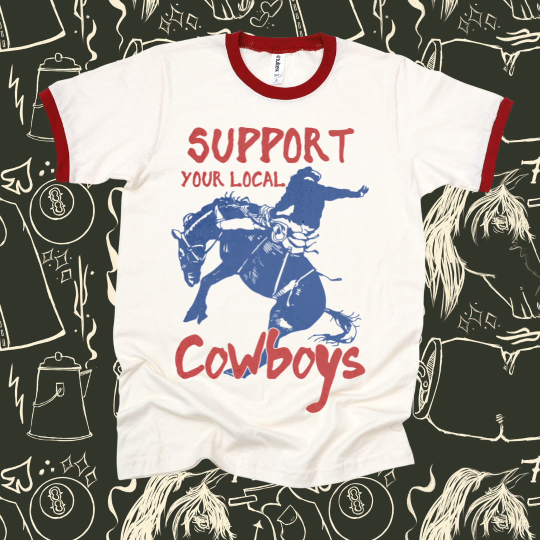 Support Local Cowboys ringer tee