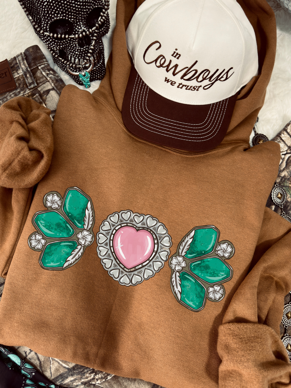 Turquoise Love Hoodie