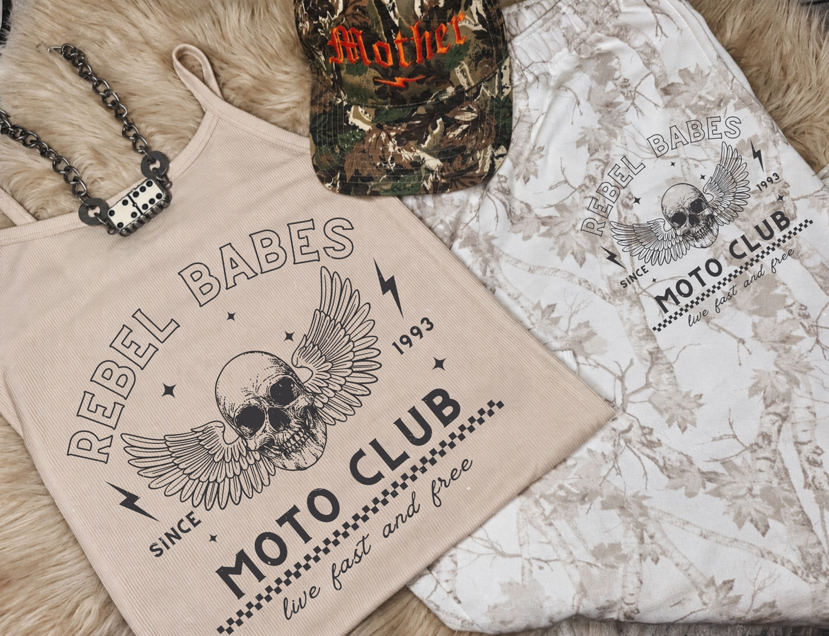 Rebel Babes Moto Club tank set