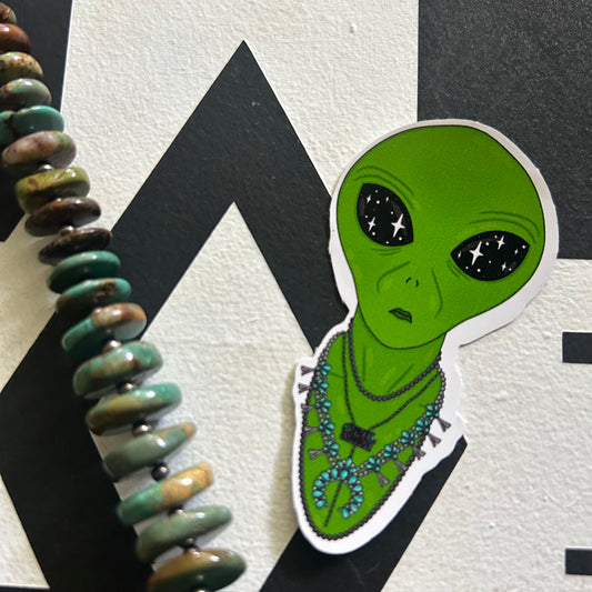 Space alien sticker