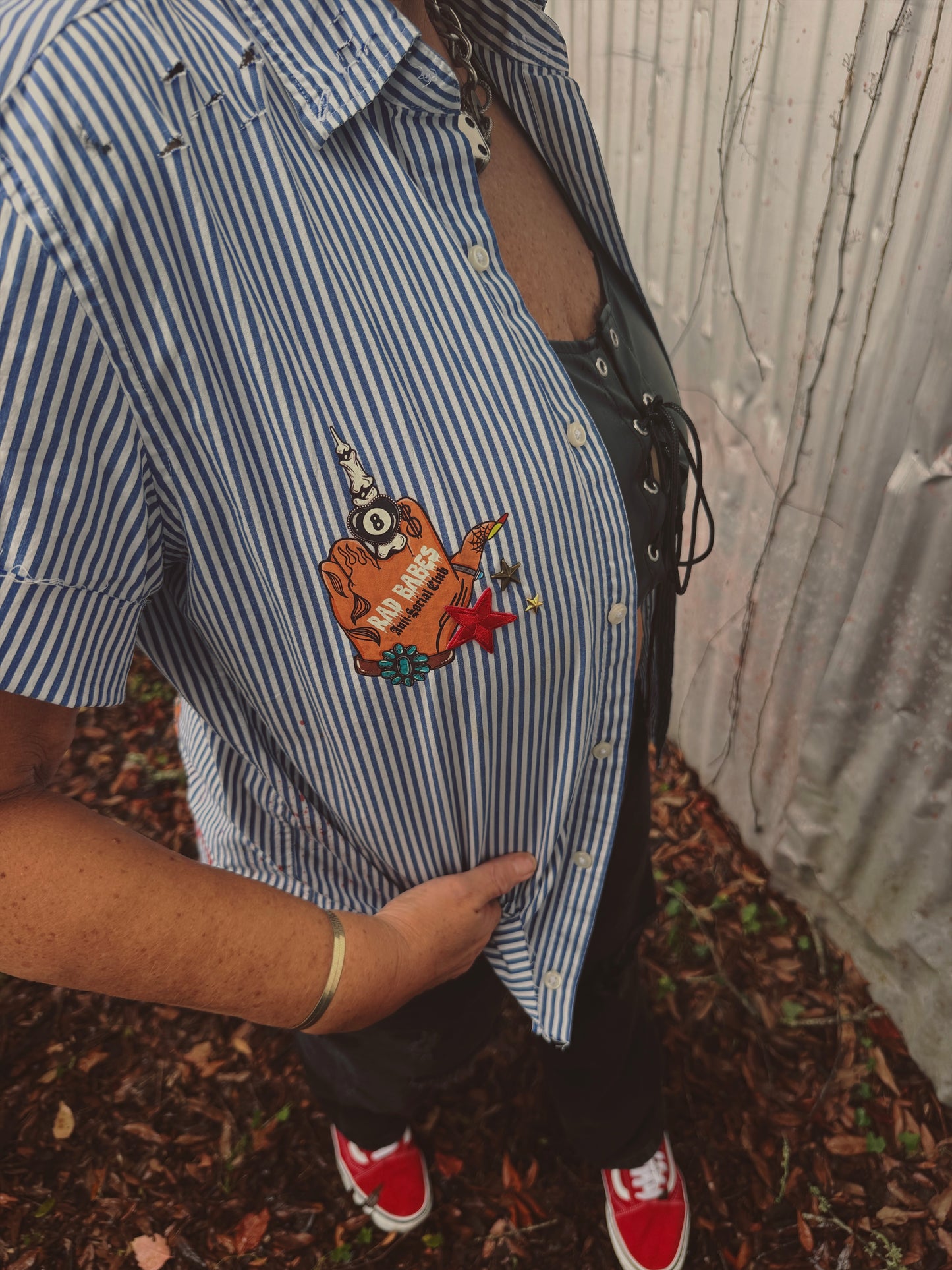 Skater Girl Button Up-size medium