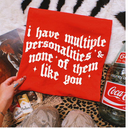 Multiple personalities tee