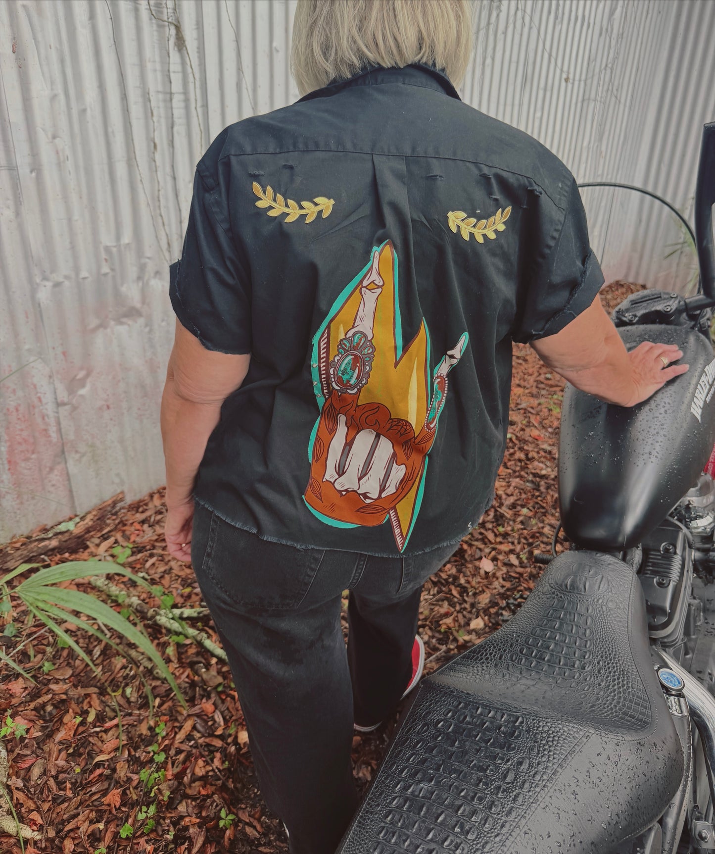 Rock On Button Up-size medium