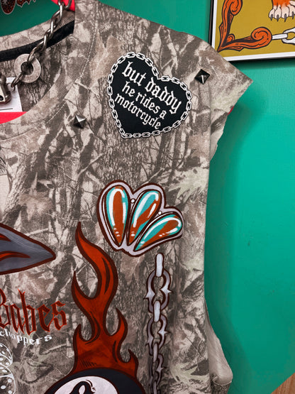 Moto Collage Camo muscle tees- XL-2X