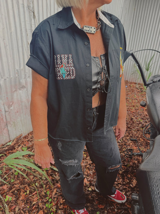 Rock On Button Up-size medium
