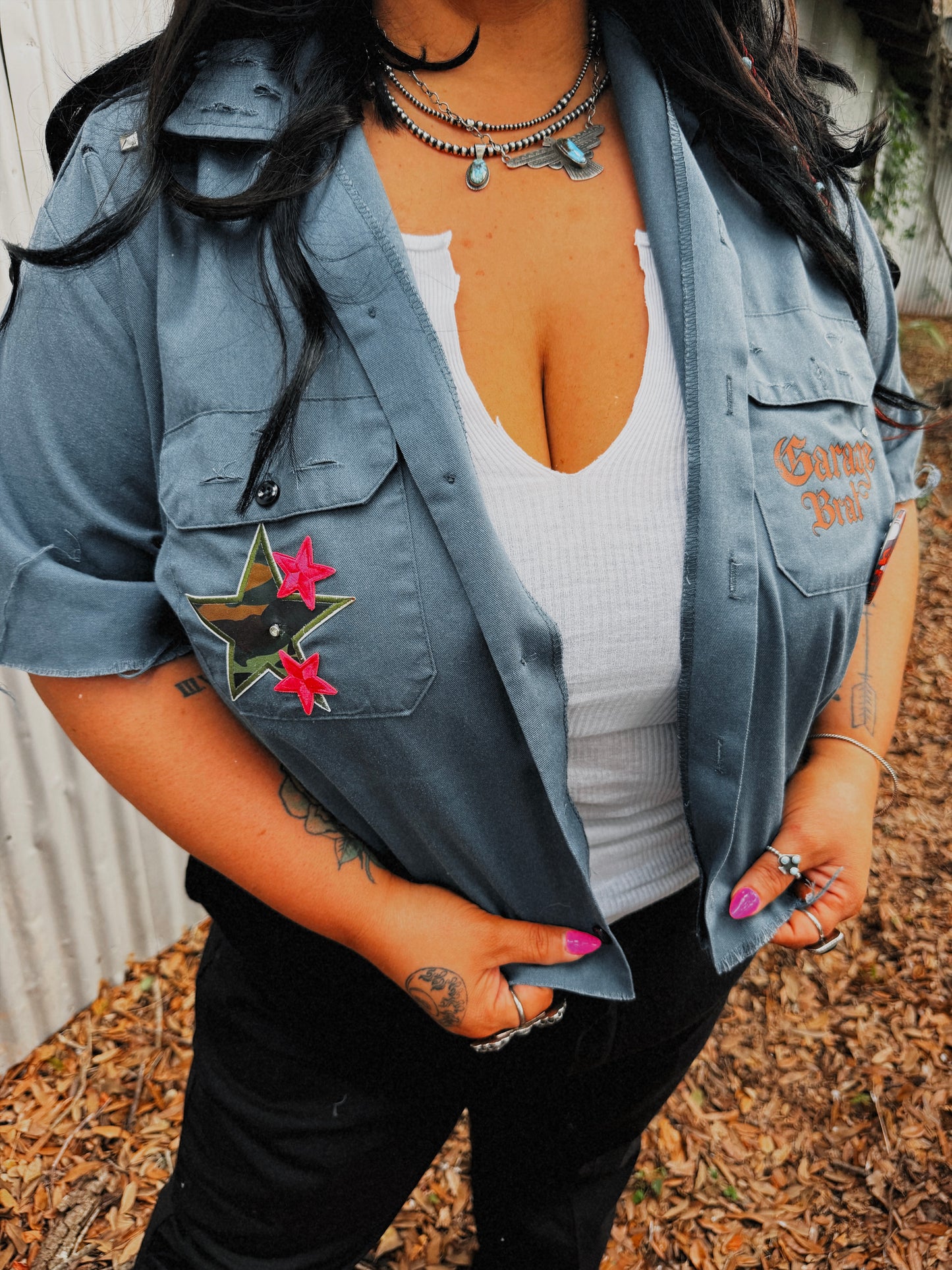 Rat Rode Babe Button Up -2X