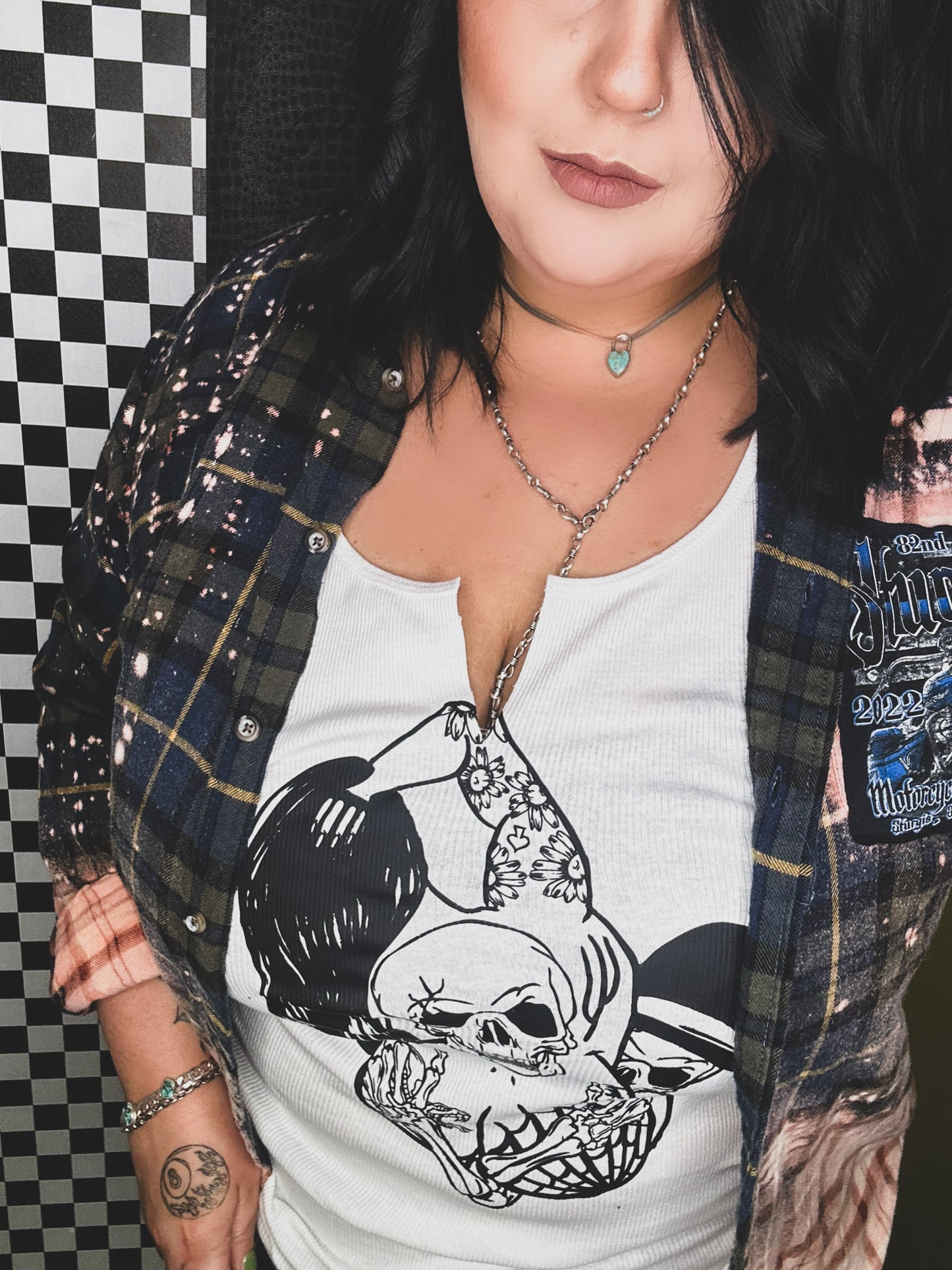 Code Error ribbed vintage Inspired Tank