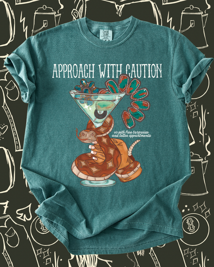 Approach with caution tee