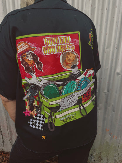 Smoke show Tool Box Button Up-size large