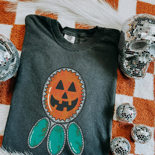 Turq pumpkin stone tee