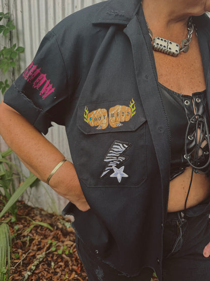 Smoke show Tool Box Button Up-size large