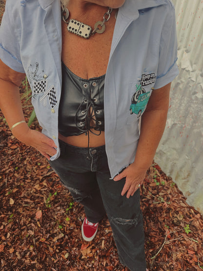 Rad Babes Motors Button Up-size small