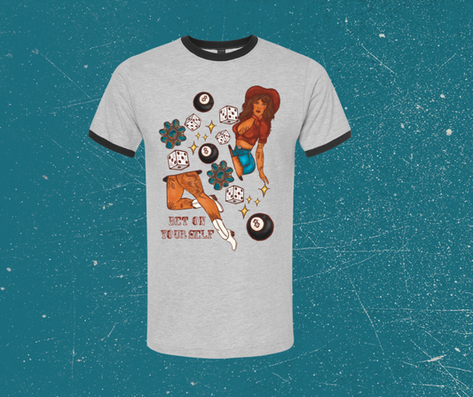 Bet on yourself ringer tee