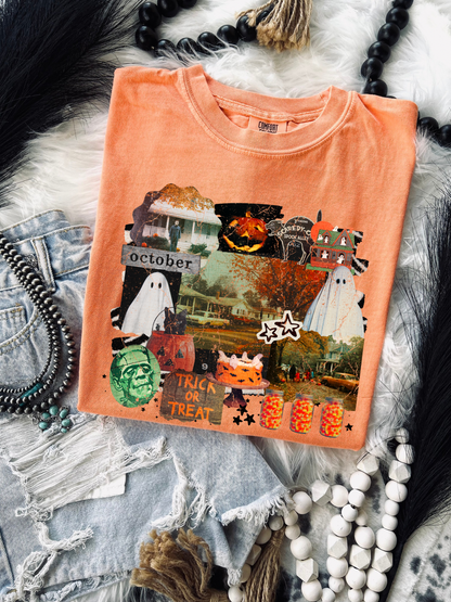 Halloween collage tee