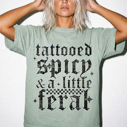 Tattooed, spicy, and feral tee