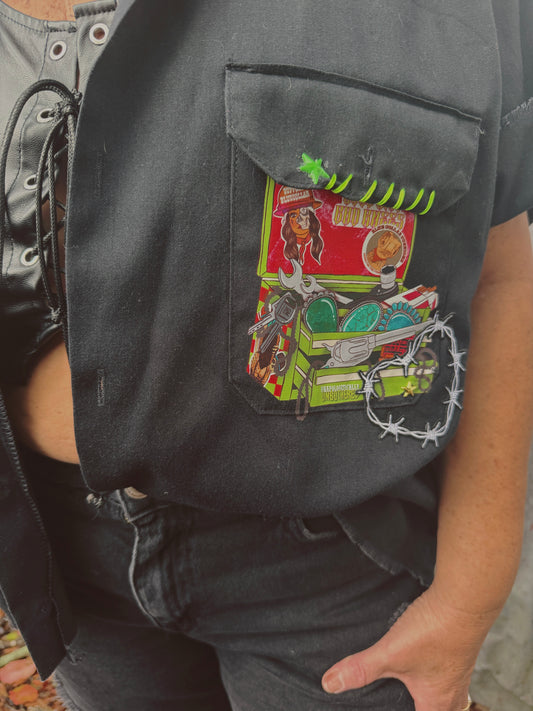 Smoke show Tool Box Button Up-size large