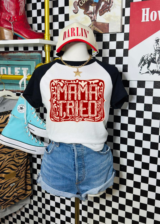 Mama Tried raglan baby tee