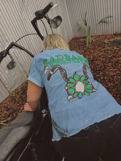 Rad Babes Motorcycle club Button Up-size large