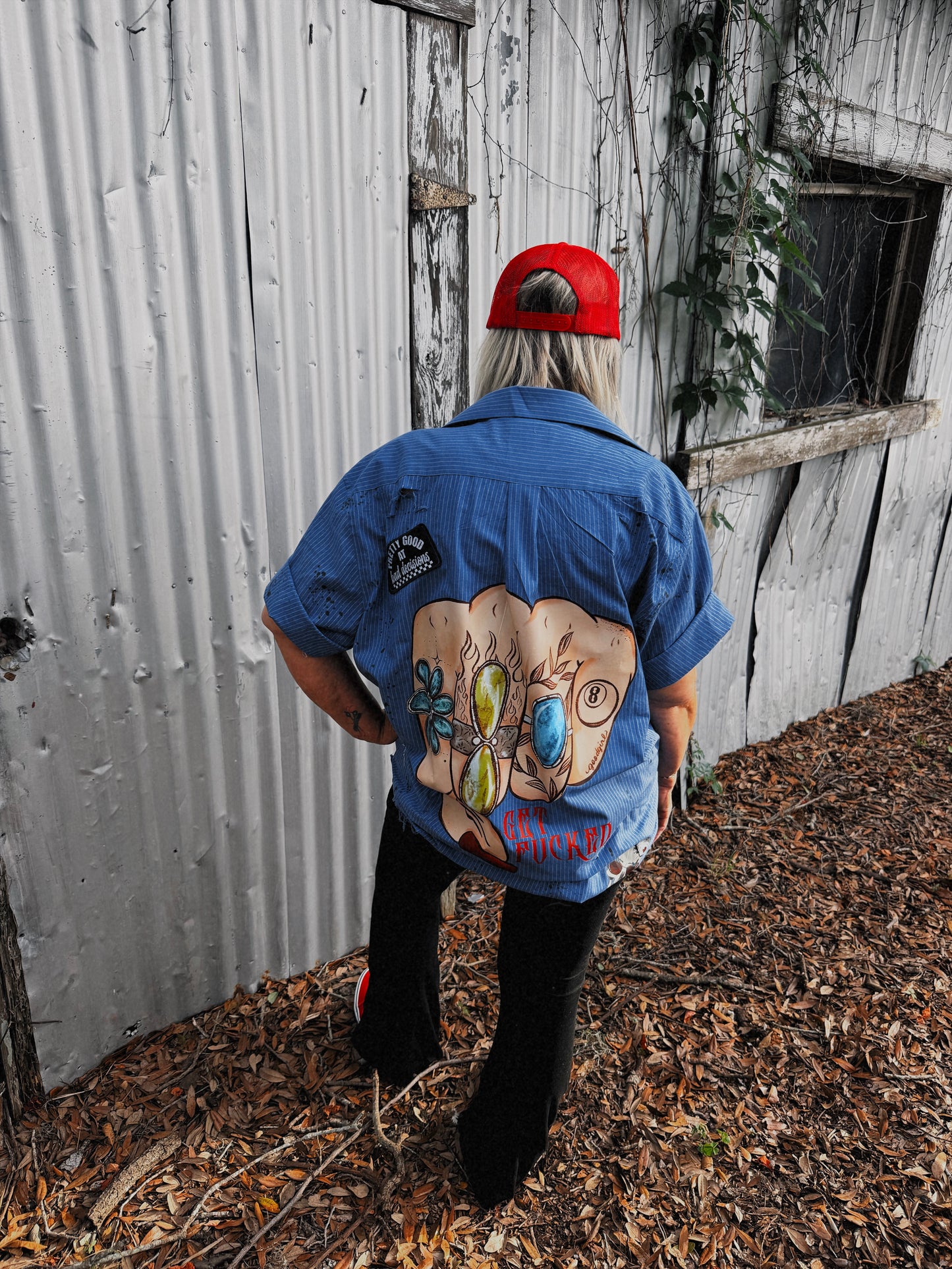 Get Fucked Button up-XL