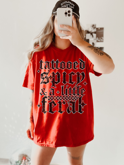 Tattooed, spicy, and feral tee