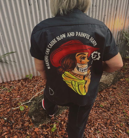 Slow and Painful Button Up-size Medium