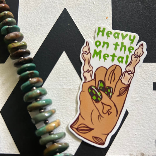 Heavy on metal sticker