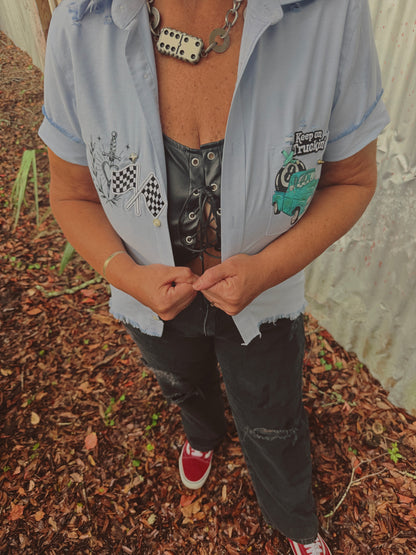 Rad Babes Motors Button Up-size small