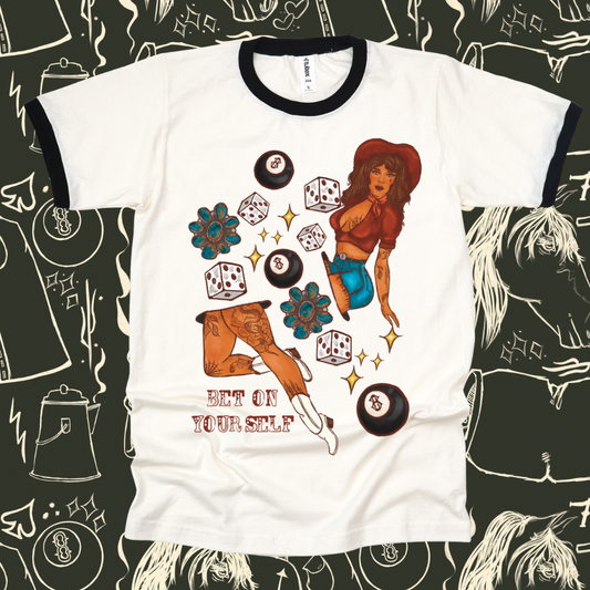 Bet on yourself ringer tee