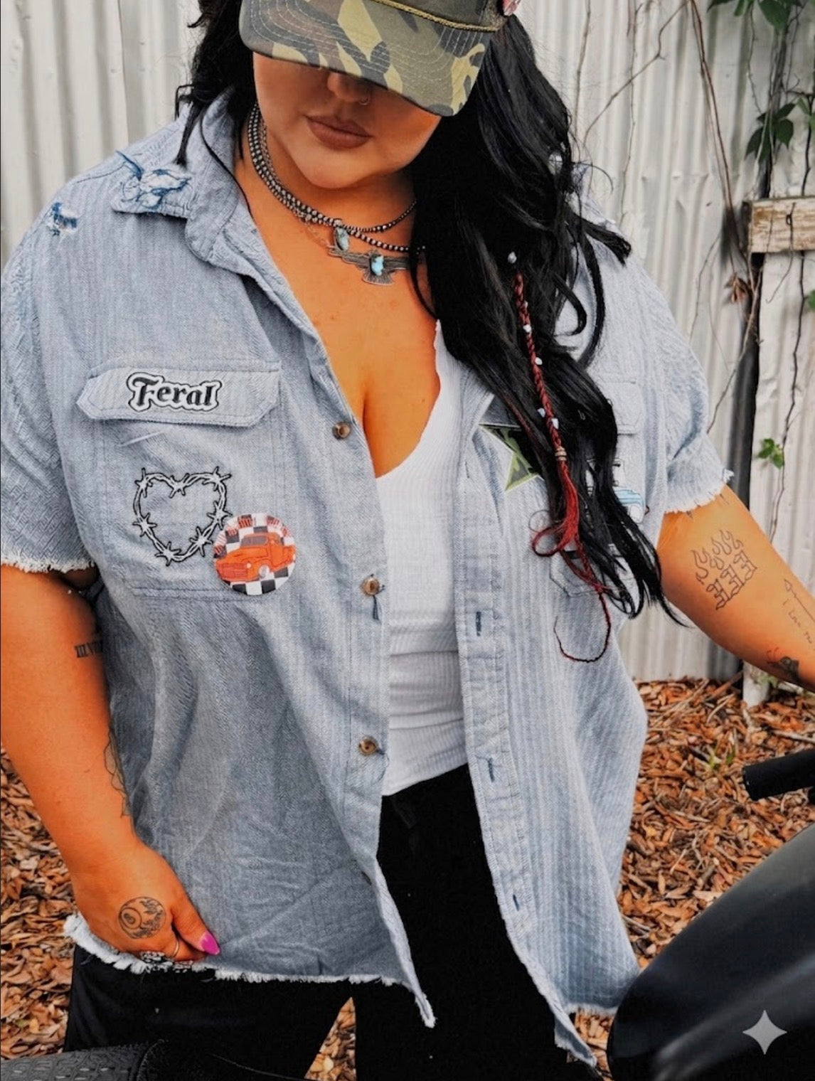 Til Death Customs Button Up- 3X