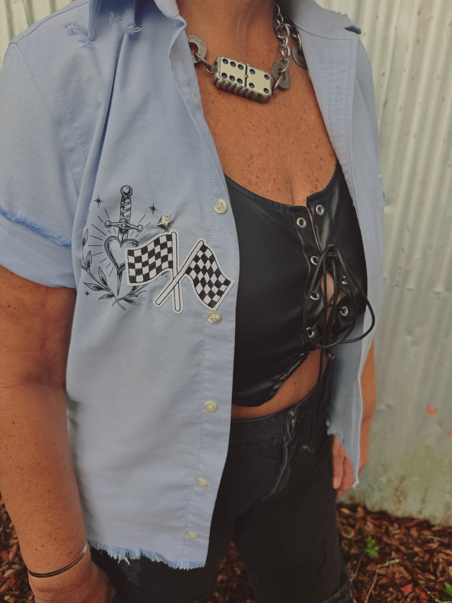 Rad Babes Motors Button Up-size small
