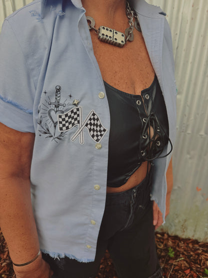 Rad Babes Motors Button Up-size small