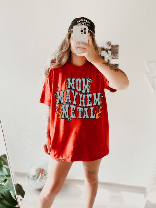 Mom Mayhem Metal tee