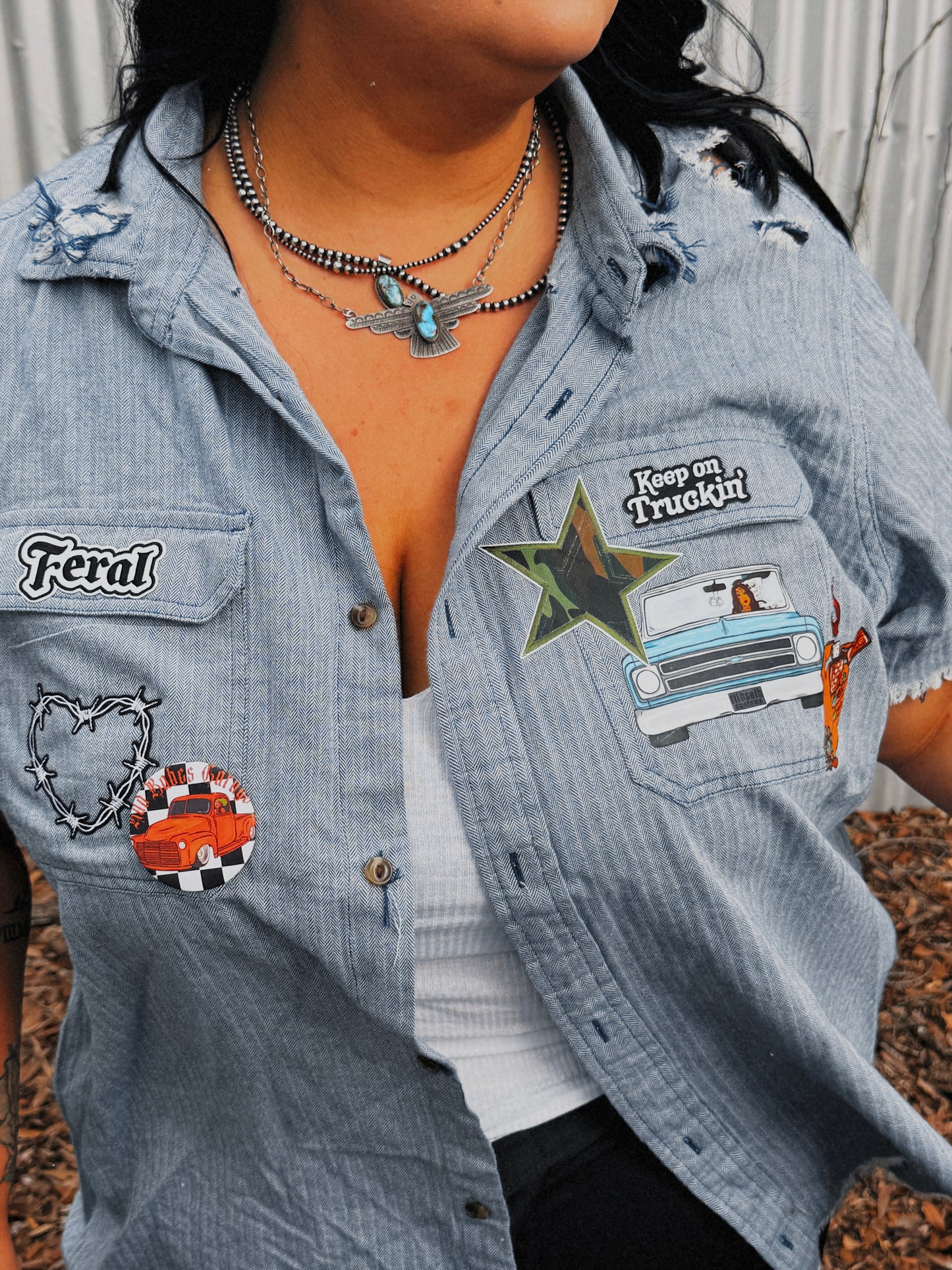 Til Death Customs Button Up- 3X