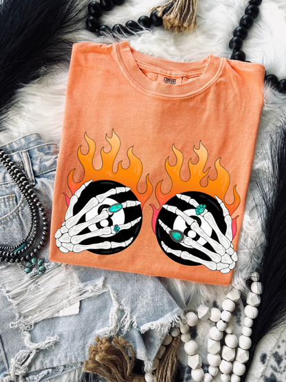 8 balls of Fire tee