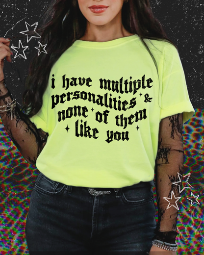 Multiple personalities tee