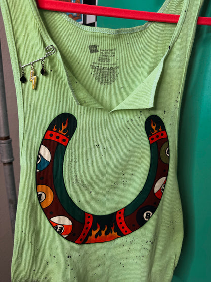 Up in Smoke Horseshoe ribbed tanks -size 3x