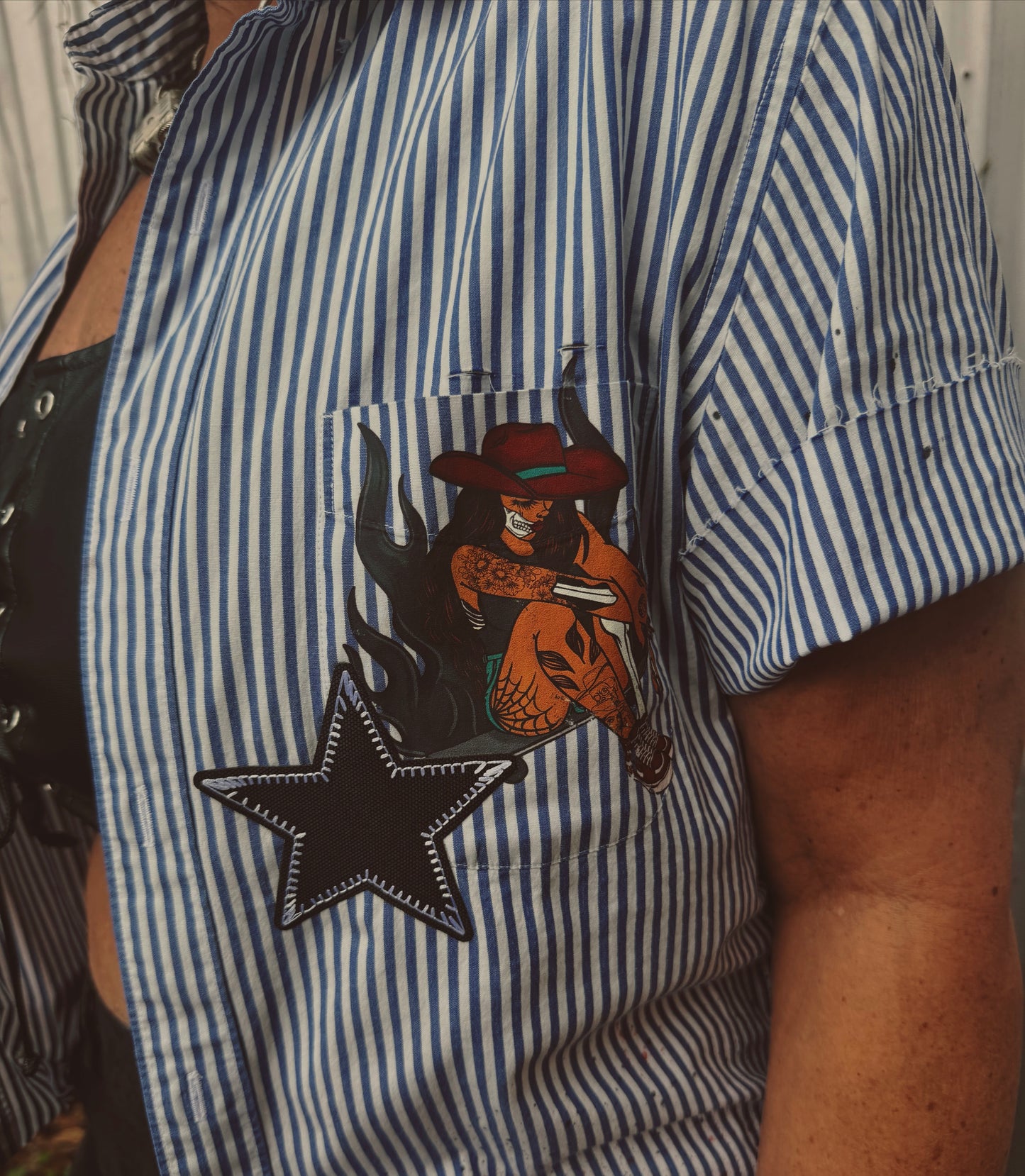 Skater Girl Button Up-size medium