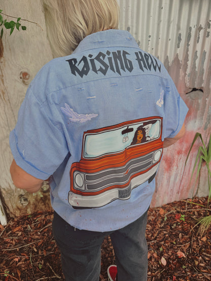 Raising Hell Customs Button Up-size large